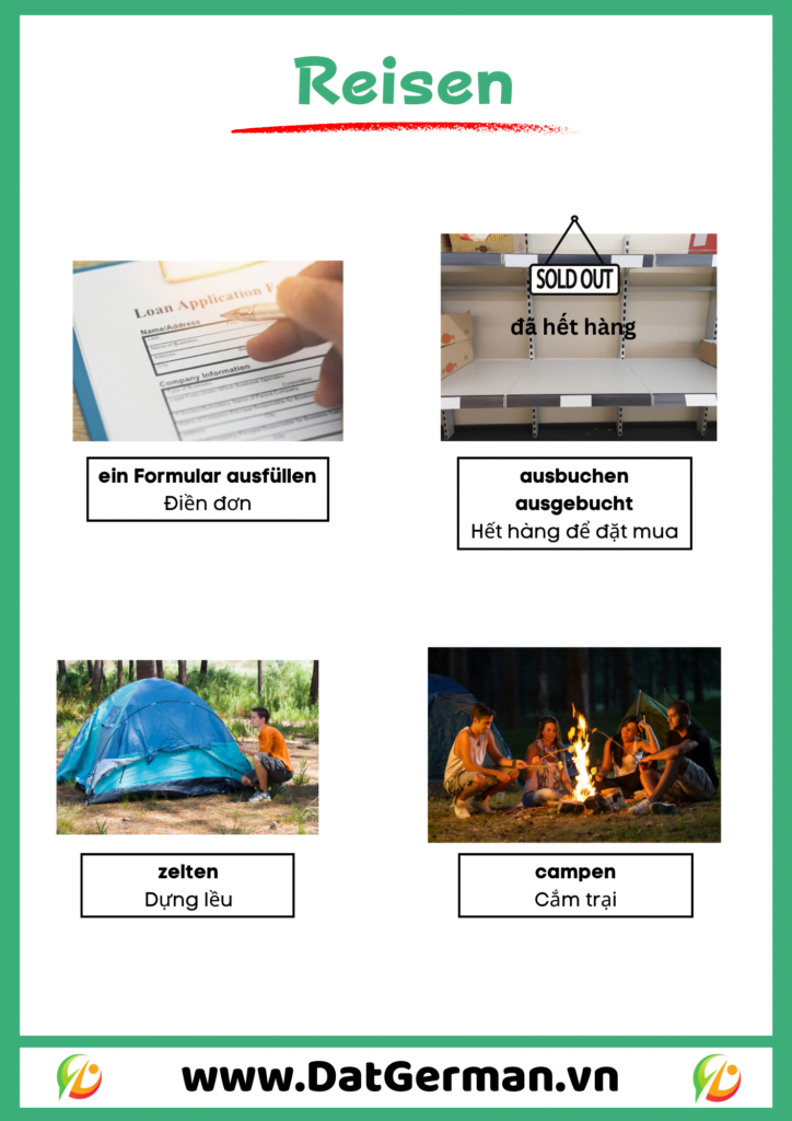 Tu vung tieng duc du lich Reisen 10